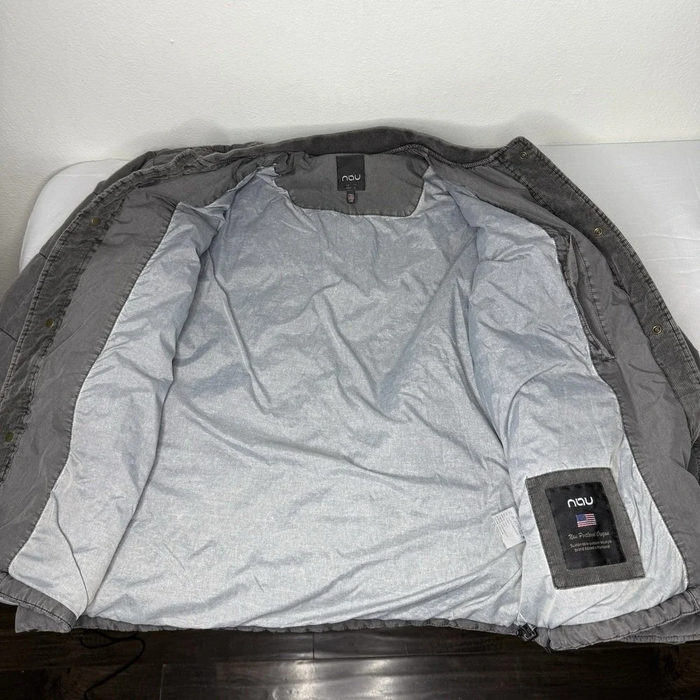 Nau Gray Dyed Square Quilted Padded Jacket Mens US Medium‎ Portland Outdoor Coat
